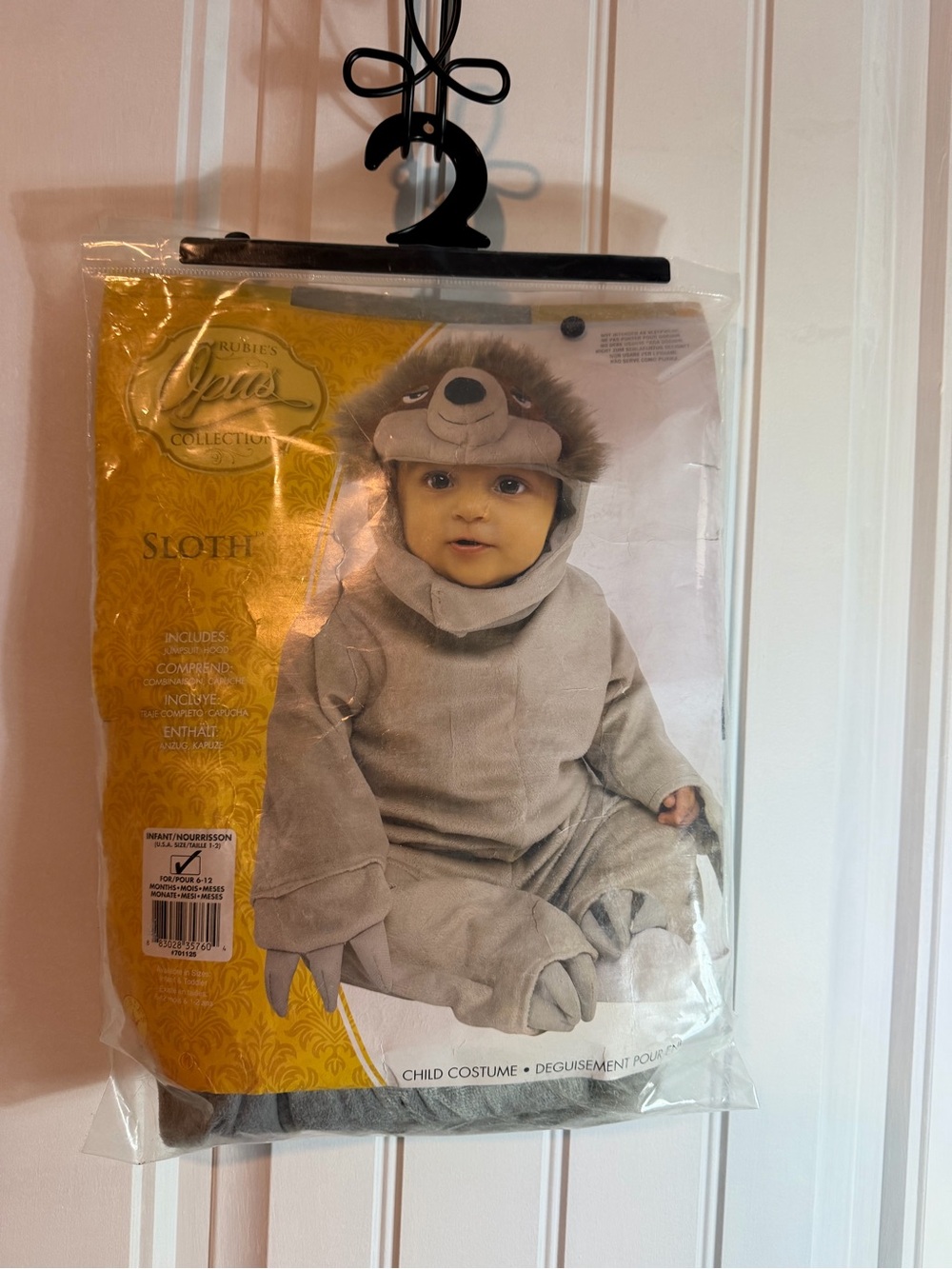 Rubie's Gray Infant Sloth Costume with Hood